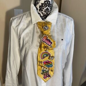 Yellow Embellished Women's Decorative Tie by Tommy Hilfiger